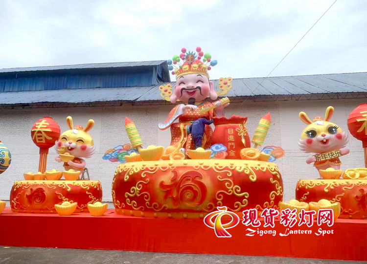 兔年迎春 花燈彩燈，大型彩燈燈組，春節(jié)喜慶花燈