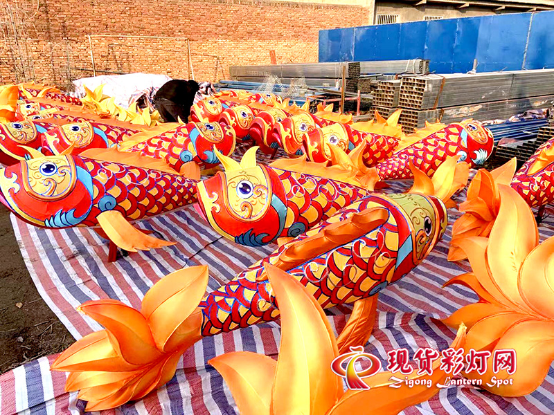 立體龍魚彩燈現(xiàn)貨，龍鱗全立體分色裱糊，全新花燈現(xiàn)貨